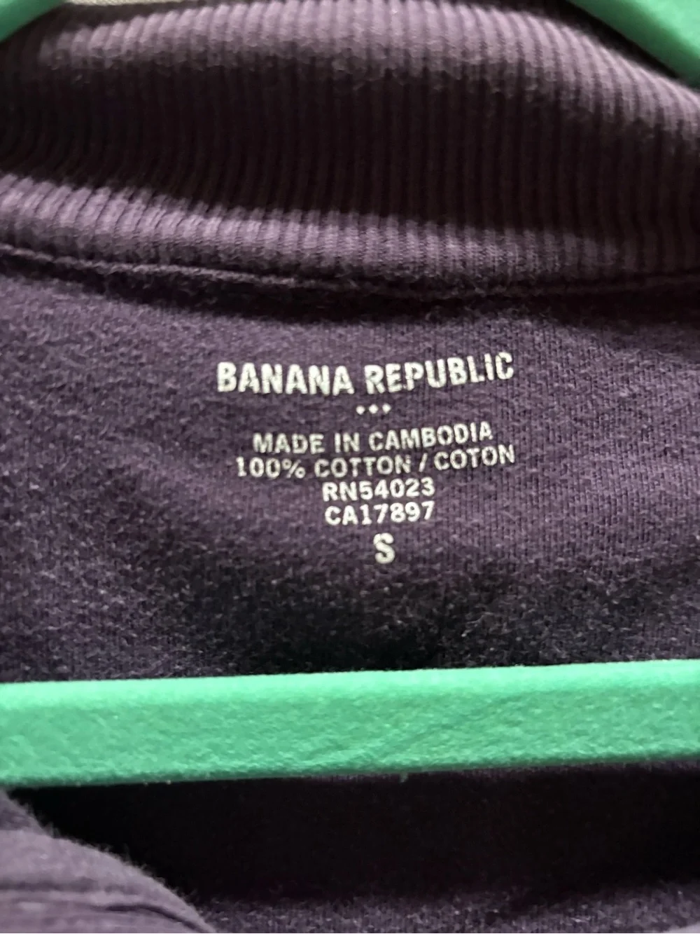 Banana Republic Men’s Deep Purple Half-Zip Pullover Sweater
